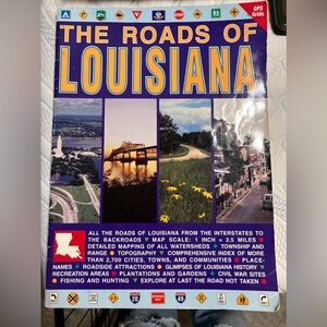 Vintage The Roads Of Louisiana Map Book Atlas 1997 Shearer Publishing 104 Pages